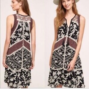 NWT Anthoropologie Floreat Grasslands Chiffon Dress